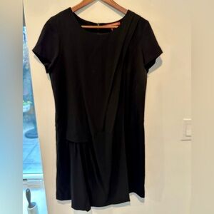 Comptoir Des Cotonniers Black Asymmetrical Hem Dress